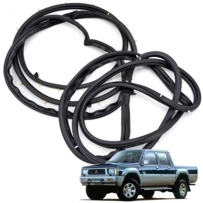 Par de sellos de goma para puerta de resistencia delantera para Mitsubishi L200 Mighty Max 1990 Foto 1 de 4