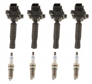 Set of 4 Ignition Coils + Spark Plugs for Mercedes C250 SLK250 (2012-2015) - Picture 1 of 1