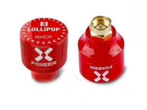 Foxeer 5.8G Lollipop3 2.5 dBi Stubby Omni FPV Antenne RHCP mit SMA- 2 Stück rot - Bild 1 von 3