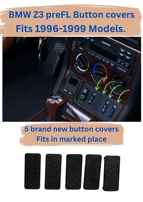 Cubierta de botón interruptor en blanco para tablero de consola BMW Z3 PreFL (1996-1999) Foto 1 de 2