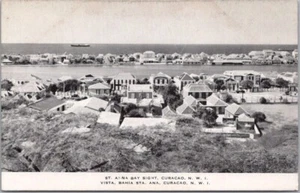 C1940s Santa Anna, CURACAO Postal Ojo de Pájaro Vista Panorámica Ciudad / Sin Usar - Imagen 1 de 2