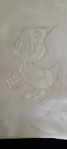 Vintage NOS White Baby Blanket A Crib Club Product By Decorative Linen Permanap