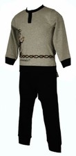 Pigiama bambino ragazzo manica lunga collo serafino cotone interlock sleepwear H