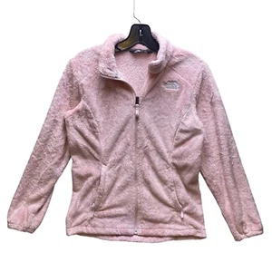 The North Face Jacket Girls Large 14/16 Fleece Cozy Full Zip Soft Fuzzy Pink - Picture 1 of 10