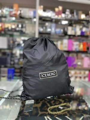 ICEBERG SACCA NERA - BLACK GYMSACK UNISEX NOSIZE STRING BAG  ZAINO A SACCO - Imagen 1 de 4
