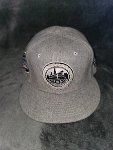 NEW ERA 59 FIFTY MLB CHICAGO WHITE SOX WOOL FITTED HAT MENS SZ 7 3/8 GREY NEW - Picture 1 of 9