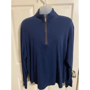 Cremieux Classic Navy Blau Herren 1/4 Zip Langarm Pullover - Bild 1 von 4