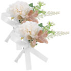 2 Pcs Wrist Flower Wedding Decorations Groom Boutonniere Photographic Props Pin