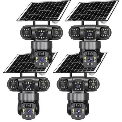 Solar Battery Powered Wireless WiFi Outdoor Pan/Tilt Home Security Camera System - Image 1 of 4