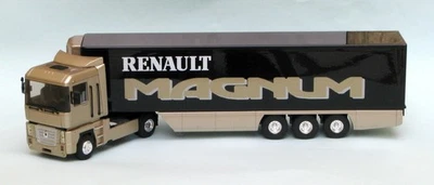 Renault Magnum 3 Champagne + Remorque Noire 2001 1/43 Eligor avec Boite - Photo 1/4