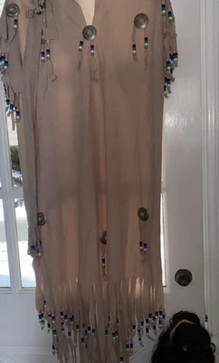 Disfraz de Nativo Americano Vestido para Adulto Juegos con disfraces Vestido de Nativo Americano Mediano con Cuentas Foto 1 de 3