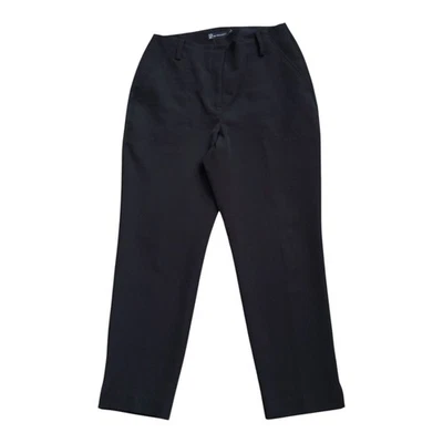 Calça social NEW YORK & COMPANY feminina tamanho 8 preta cintura alta carreira costura interna 27,5" - Imagem 1 de 4