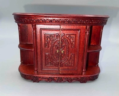 MINIATURE DOLLHOUSE 1:12 BESPAQ MAHOGANY "HENNESSEY" BAR 8031-MH - Image 1 of 4