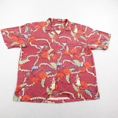 Vintage Tommy Bahama Shirt Mens 2XL Silk Hawaiian Aloha Christmas Holiday 2002 - Image 1 of 4