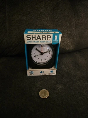 SHARP Quartz Analog Alarm CLOCK Ascending Alarm Backlight Easy to Read Dial NEW - Image 1 of 4