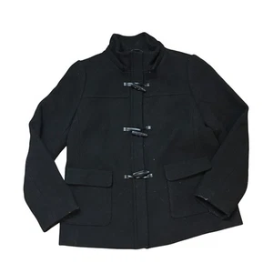 Chaquetón Talbots Petites Tela Hecho en Italia Negro Palanca Talla 6P Mezcla de Lana  - Imagen 1 de 10