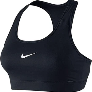 NWT NIKE PRO Sz S Women DRI-FIT Medium Support Yoga Sports Bra-Black 375833-010 - Picture 1 of 13