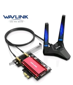 10 Wavlink AX5400 PCIe WiFi Carte Adaptateur Réseau WiFi 6E BT5.3 Tri-Bande - Photo 1/12