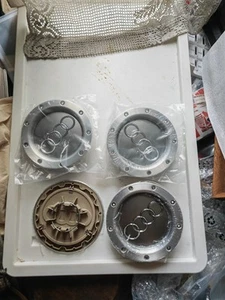 Audi Alloy Wheel Centre Cap Hub x4 Silver 146mm TT A8 S6 Q5 Q7 RS6 8D0601165K - Picture 1 of 3