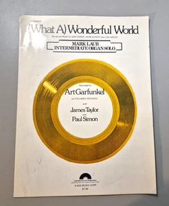 (What A) Wonderful World by Art Garfunkel Noten Mittelstufe Orgel Solo - Bild 1 von 4