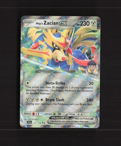 Tarjeta holográfica Pokémon Hop's Zacian ex 111/159 Journey Together ultra rara casi nueva - Imagen 1 de 10