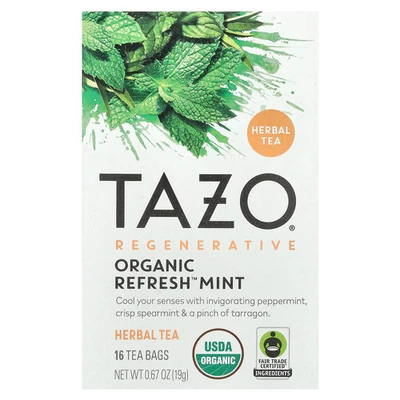 Regenerative, Herbal Tea, Organic Refresh Mint, Caffeine Free, 16 Tea Bags, 0.67 - Image 1 of 3