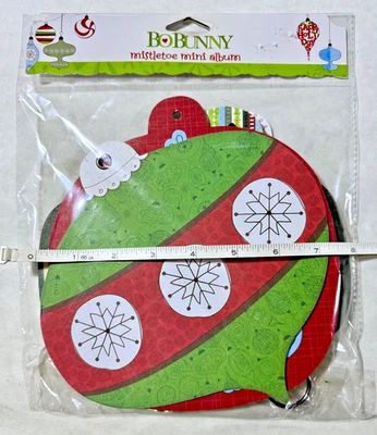 Mini álbum de muérdago BoBunny temático navideño rojo verde 2012 nuevo en paquete de colección Foto 1 de 4