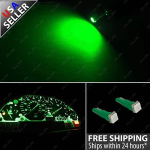 2x T5 Wedge Green 5050 SMD Speedometer Gauge Cluster LED Light Bulb 74 6411 57 - Picture 1 of 1
