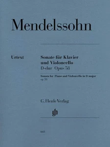 Mendelssohn Sonata for Piano and Violoncello D Major Op 58 Sheet Music 051480668 - Picture 1 of 1