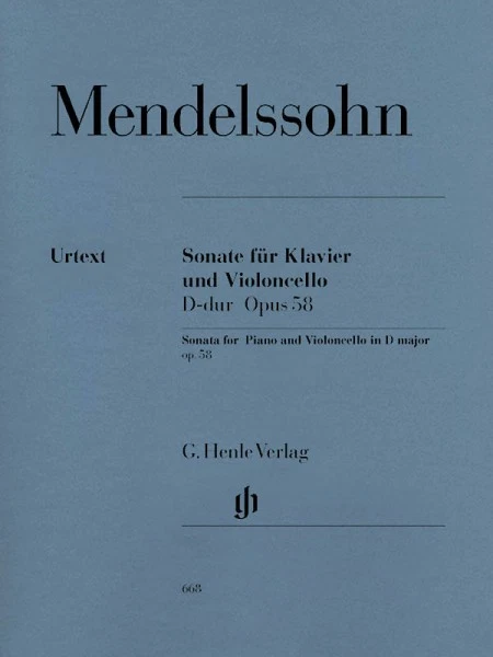 Mendelssohn Sonata for Piano and Violoncello D Major Op 58 Sheet Music 051480668 - Image 1 of 1