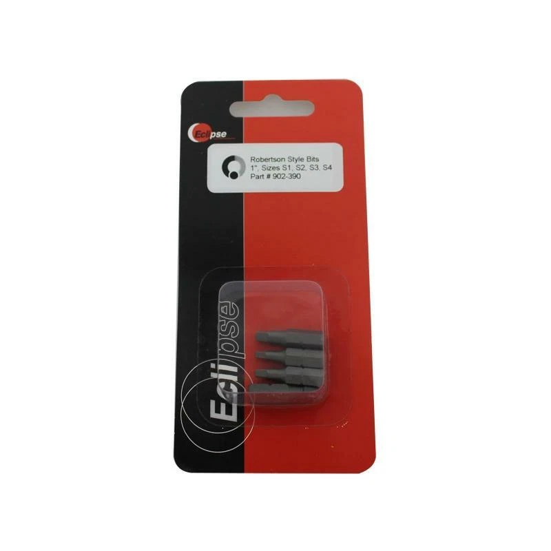 Eclipse 902-390 1" Robertson Style 4 Piece Insert Bit Set - Image 1 of 1