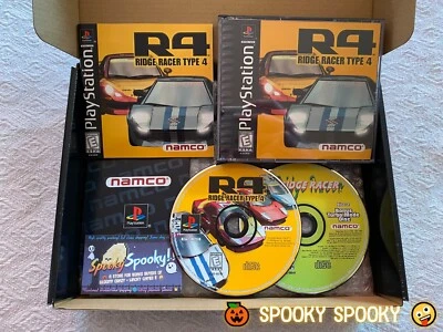 Ridge Racer Type 4 PS1 - NTSC-U/C USA VGC CIB - High Quality Packing - Tracked - Image 1 of 4