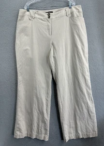 Lane Bryant Pants Womens 22 Plus Linen Blend Wide Leg Pockets Outdoor Ladies - Picture 1 of 14