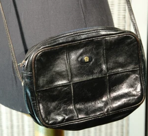 Bolso de Hombro de Cuero Etienne aigner Vintage Negro Patchwork Cartera Pequeña - Imagen 1 de 5