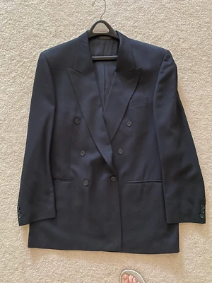 Abrigo deportivo Brandini de doble botonadura para hombre talla 42 L azul marino Foto 1 de 4