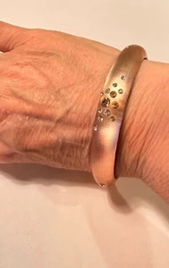 ALEXIS BITTAR PINK LUCITE TAPERED BANGLE BRACELET - Picture 1 of 4