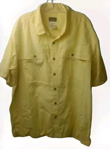 Patagonia Short-Sleeve Button-Up Shirt Size XL Men's Yellow - Picture 1 of 15