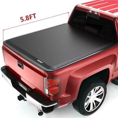 Roll Up 5.8 FT Bed Tonneau Cover For 2014-2018 GMC Sierra Chevy Silverado 1500 - Изображение 1 из 4