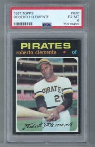 1971 Topps #630 Roberto Clemente Pirates fresh grade PSA 6