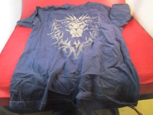 Alliance Logo Lion World of Warcraft Legendary Jinx Navy Blue T-Shirt - Picture 1 of 4