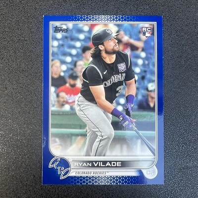 2022 Topps Series 2 Ryan Vilade RC Rookie Royal Blue Parallel #586 Rockies - Image 1 of 2