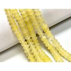 Pineapple Quartz Smooth Rondelle Shape Beads, 16" Long size 8mm Pineapple Color