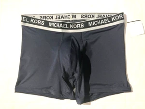 New MICHAEL KORS Men Navy Blue Performance Microfiber Boxer Brief Underwear sz L - Picture 1 of 11
