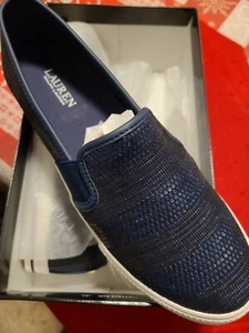 Ralph Lauren Navy Slip on Sneakers - Picture 1 of 2