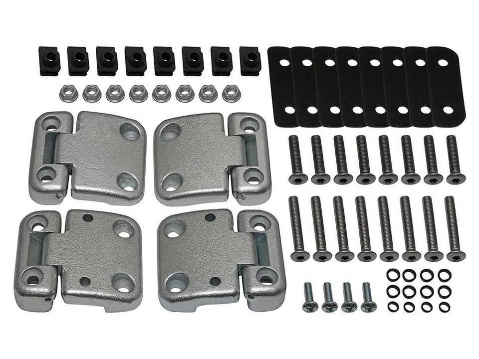 FRONT DOOR HINGE KIT FOR DEFENDER AND SERIES TD5 STYLE HEAVY-DUTY HINGES DA1070W - Image 1 of 1