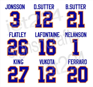NY Islanders STICKER DECAL- 1980s Sutter Flatley Lafontaine Melanson Ferraro + - Picture 1 of 20