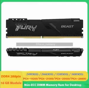 16 GB 32 GB DDR4 Gaming Memory 2400 2666 3200 3600 MHz 288pin DIMM For Desktop - Picture 1 of 11