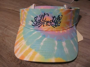 NEW Genuine Salt Life Visor Hat - Tie Die White - Pastel Colors - SLG20112 OSFM - Picture 1 of 9
