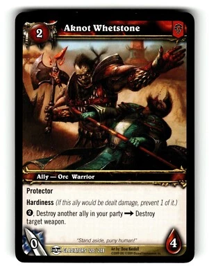 World of Warcraft TCG Blood of Gladiators Trading Card Aknot Whetstone #120 C - Image 1 of 4
