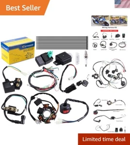 Complete Electric Wiring Harness for ATV Go Kart Dirt Bike 70cc 110cc 125cc - Picture 1 of 11